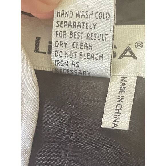 Lino USA Black Linen Blend Wrap Vest Top 3X Plus Size Tie Waist Contrast Trim - Picture 3 of 7